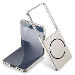 Galaxy Z Flip 7 uyumlu MagSafe Kılıf Kamera Korumalı Premium Kapak Mat Tasarım İnce Yapılı Titanyum
