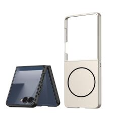 Galaxy Z Flip 7 uyumlu MagSafe Kılıf Kamera Korumalı Premium Kapak Mat Tasarım İnce Yapılı Titanyum