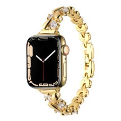Apple Watch 6 5 4 3 2 1 SE 38 40 mm uyumlu Zarif Taşlı Tasarım Metal Kordon New Collection Şık Kayış