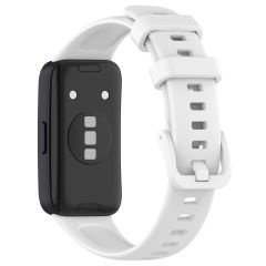 Huawei Band 8 uyumlu Silikon Kordon Premium Spor Kayış Tam Uyumlu Pim Tasarımı Özel Üretim Beyaz