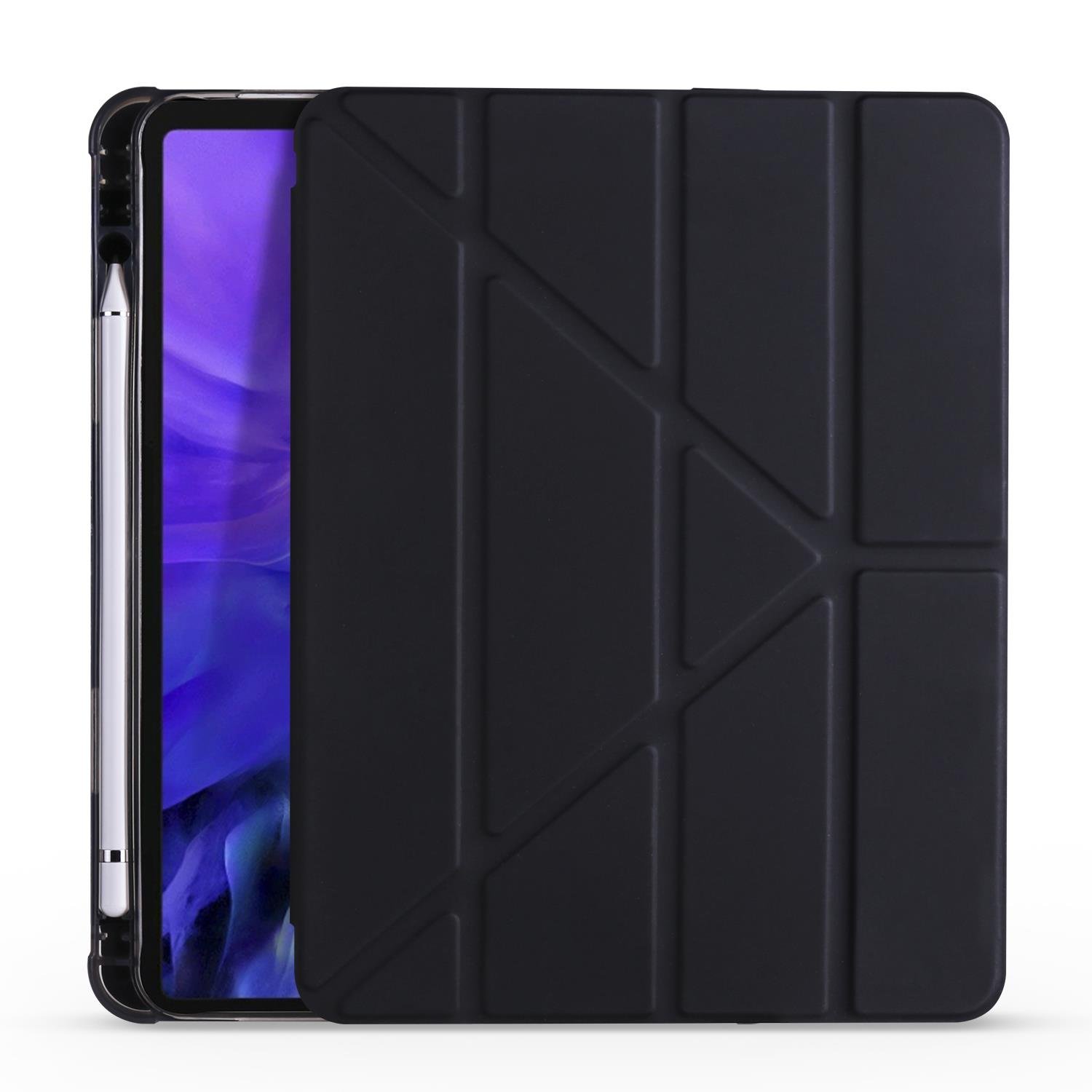 Apple iPad Pro 11 2020 2. Nesil Kılıf Kalem Bölmeli Premium Smart Standlı Tablet Kılıfı Siyah