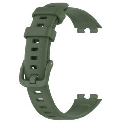 Huawei Band 8 uyumlu Silikon Kordon Premium Spor Kayış Tam Uyumlu Pim Tasarımı Özel Üretim Koyu Yeşil