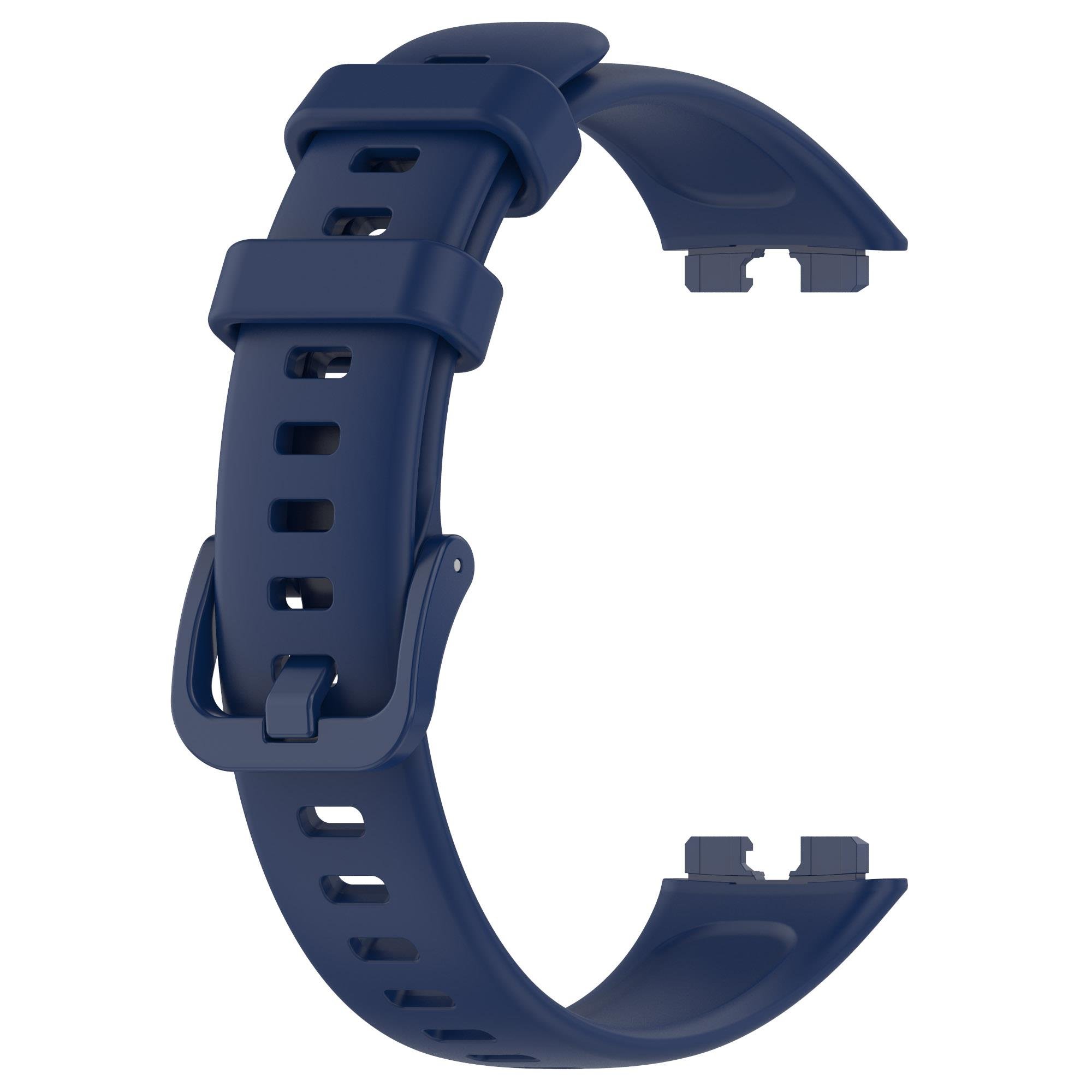 Huawei Band 8 uyumlu Silikon Kordon Premium Spor Kayış Tam Uyumlu Pim Tasarımı Özel Üretim Lacivert