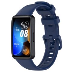 Huawei Band 8 uyumlu Silikon Kordon Premium Spor Kayış Tam Uyumlu Pim Tasarımı Özel Üretim Lacivert