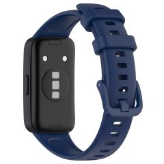 Huawei Band 8 uyumlu Silikon Kordon Premium Spor Kayış Tam Uyumlu Pim Tasarımı Özel Üretim Lacivert