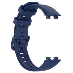 Huawei Band 8 uyumlu Silikon Kordon Premium Spor Kayış Tam Uyumlu Pim Tasarımı Özel Üretim Lacivert