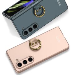 Samsung Galaxy Z Fold 5 Yüzüklü Kılıf Premium Kapak Kamera Korumalı Tam Uyumlu Mat ve İnce Tasarım