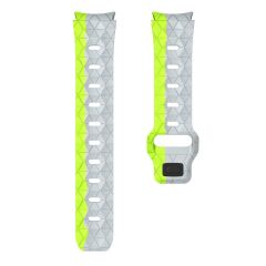 Samsung Galaxy Watch 5 Pro 45 mm Silikon Kordon Geometrik Desenli Spor Tasarım Premium Kayış Gri - Yeşil