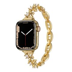 Apple Watch 6 5 4 3 2 1 SE 42 44 mm uyumlu Zarif Taşlı Tasarım Metal Kordon New Collection Şık Kayış