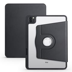 iPad Air 5 2022 10.9'' M1 uyumlu Kılıf 360 Dönebilen Kalem Bölmeli Yatay Dikey Standlı Akıllı Kapak Siyah