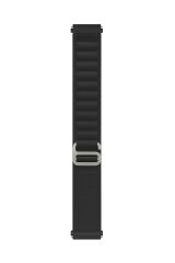 Samsung Galaxy Watch 6 40 / 44 mm uyumlu Kordon Alpine Loop Kumaş Örgü Kayış Siyah
