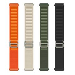 Samsung Galaxy Watch 4 40 / 44 mm uyumlu Kordon Alpine Loop Kumaş Örgü Kayış Turuncu
