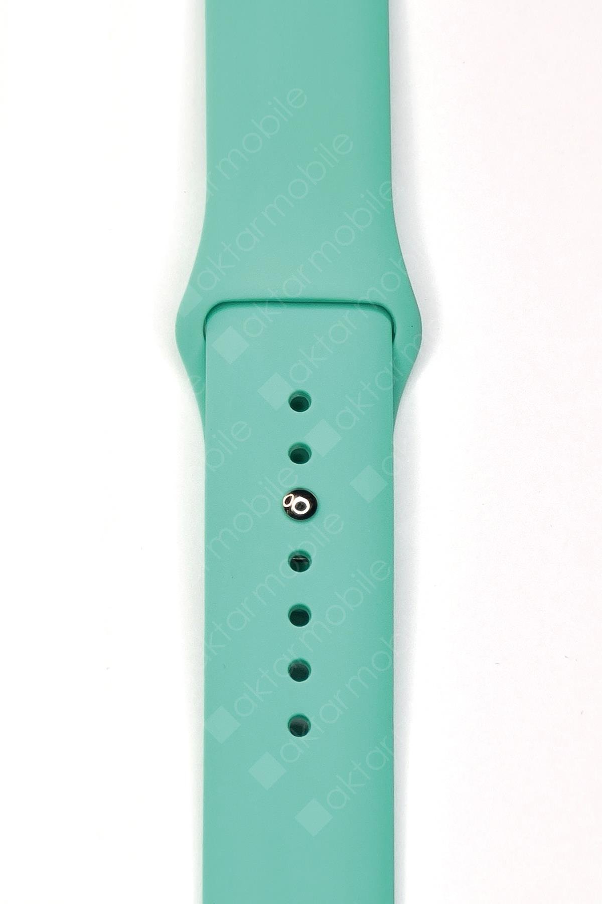 Amazfit GTR 47 mm Uyumlu Silikon Kordon Premium Spor Kayış Jel Silikon Spor Kordon Turkuaz