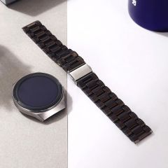 Samsung Galaxy Watch 4 40 / 44 mm Uyumlu Kordon Renkli Şeffaf Kayış Plastik Kordon Siyah