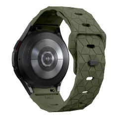 Samsung Galaxy Watch 6 Classic 43 47 mm Silikon Kordon Geometrik Desenli Spor Tasarım Premium Kayış