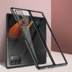 Samsung Galaxy Z Fold 2 Kılıf Premium Kapak Tam Uyumlu 2 Parça Siyah