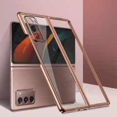 Samsung Galaxy Z Fold 2 Kılıf Premium Kapak Tam Uyumlu 2 Parça Rose Gold