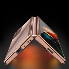 Samsung Galaxy Z Fold 2 Kılıf Premium Kapak Tam Uyumlu 2 Parça Rose Gold