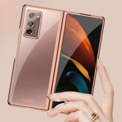 Samsung Galaxy Z Fold 2 Kılıf Premium Kapak Tam Uyumlu 2 Parça Rose Gold
