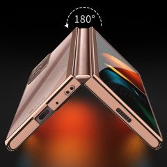Samsung Galaxy Z Fold 2 Kılıf Premium Kapak Tam Uyumlu 2 Parça Rose Gold