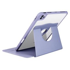iPad Pro 11 2022 M2 uyumlu Kılıf 360 Dönebilen Kalem Bölmeli Yatay Dikey Standlı Akıllı Kapak Levander Gray