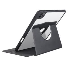 iPad Pro 11 2022 M2 uyumlu Kılıf 360 Dönebilen Kalem Bölmeli Yatay Dikey Standlı Akıllı Kapak Siyah