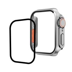 Apple Watch 9 45 mm uyumlu Watch Ultra 49 mm Kasa Dönüştürücü & Ekran Koruyucu Tam Koruma