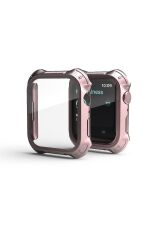 Apple Watch 8 41 mm uyumlu Ekran Koruyucu Anti-Shock Kasa Koruma Metalik Tasarım Tüm Gövde Kapak