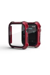 Apple Watch 8 41 mm uyumlu Ekran Koruyucu Anti-Shock Kasa Koruma Metalik Tasarım Tüm Gövde Kapak