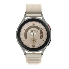 Amazfit GTS uyumlu Kordon Alpine Loop Kumaş Örgü Kayış Krem