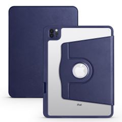 iPad Pro 11 2020 uyumlu Kılıf 360 Dönebilen Kalem Bölmeli Yatay Dikey Standlı Akıllı Kapak Lacivert
