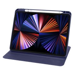 iPad Pro 11 2020 uyumlu Kılıf 360 Dönebilen Kalem Bölmeli Yatay Dikey Standlı Akıllı Kapak Lacivert