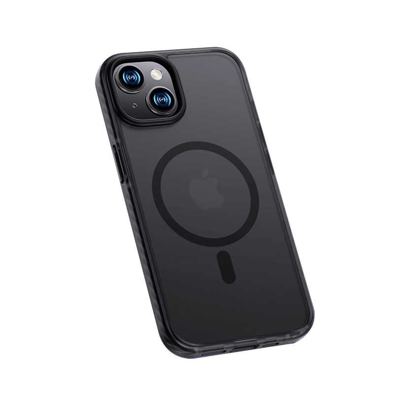 Apple iPhone 14 Kılıf Kenarları Silikon Airbagli Mat Arka Yüzey Benks Icesand Kapak Siyah