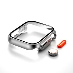 Apple Watch 9 41 mm uyumlu Watch Ultra 49 mm Kasa Dönüştürücü & Ekran Koruyucu Tam Koruma Gri