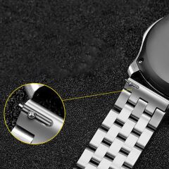 Samsung Gear S2 Uyumlu Metal Kordon Paslanmaz Çelik Kayış Premium Gümüş