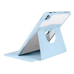 iPad Pro 11 2020 uyumlu Kılıf 360 Dönebilen Kalem Bölmeli Yatay Dikey Standlı Akıllı Kapak Mavi