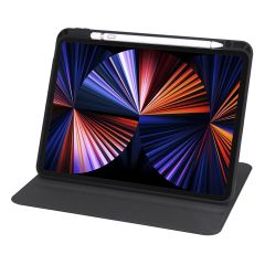 iPad Pro 11 2020 uyumlu Kılıf 360 Dönebilen Kalem Bölmeli Yatay Dikey Standlı Akıllı Kapak Siyah