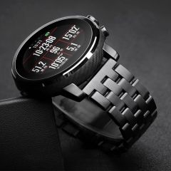 Samsung Galaxy Watch 3 41 mm Uyumlu Metal Kordon Paslanmaz Çelik Kayış Premium Siyah