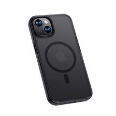 Apple iPhone 14 Plus Kılıf Kenarları Silikon Airbagli Mat Arka Yüzey Benks Icesand Kapak Siyah