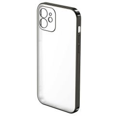 Apple iPhone 12 Benks Matte Electroplated TPU Kapak Siyah