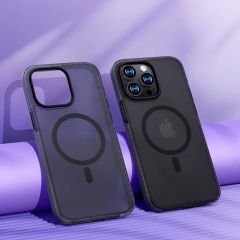 Apple iPhone 14 Pro Max Kılıf Kenarları Silikon Airbagli Mat Arka Yüzey Benks Icesand Kapak