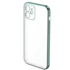 Apple iPhone 12 Benks Matte Electroplated TPU Kapak Yeşil