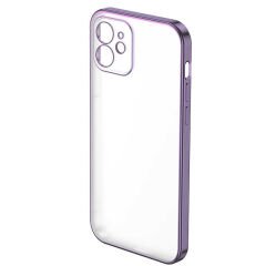 Apple iPhone 12 Benks Matte Electroplated TPU Kapak Mor