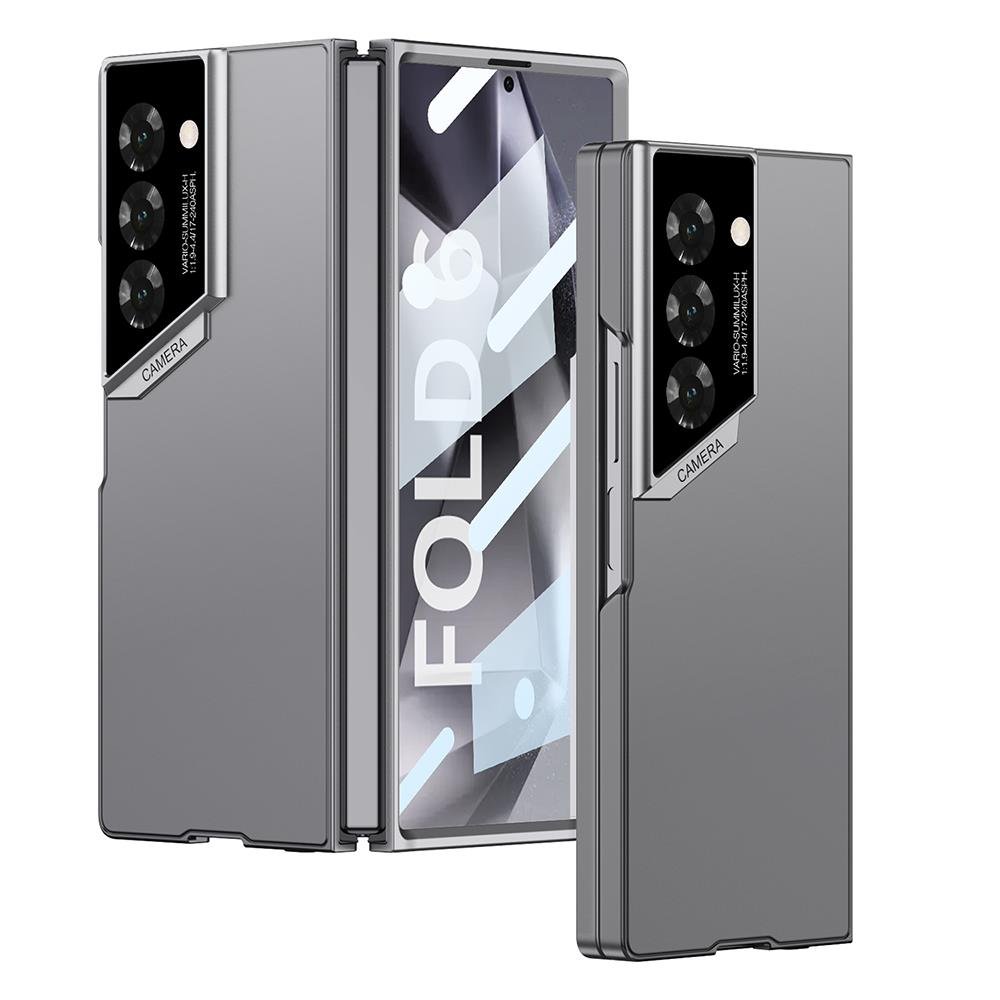 Samsung Galaxy Z Fold 6 uyumlu Kılıf Kamera Korumalı Spor Tasarım İnce Sert Rubber Procase Kapak Gri
