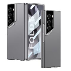 Samsung Galaxy Z Fold 6 uyumlu Kılıf Kamera Korumalı Spor Tasarım İnce Sert Rubber Procase Kapak Gri
