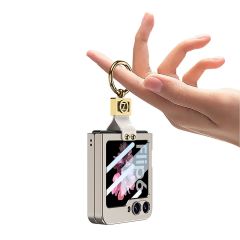 Samsung Galaxy Z Flip 6 uyumlu Yüzüklü Kılıf Premium Kapak Kamera Korumalı Mat ve İnce Tasarım Yeşil