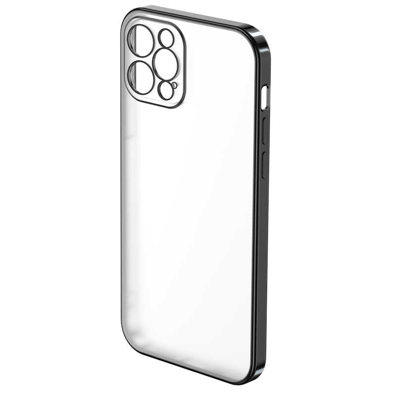 Apple iPhone 12 Pro Max Benks Matte Electroplated TPU Kapak Siyah