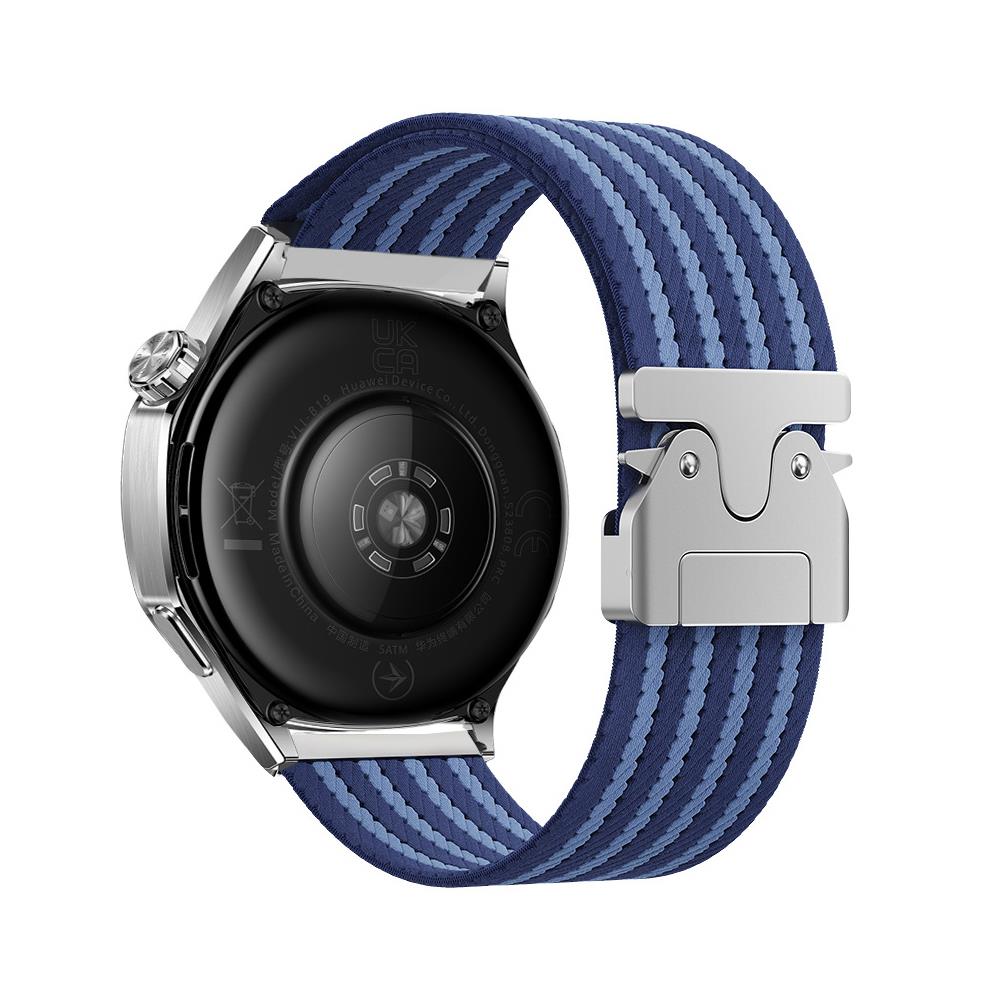 Honor Magic Watch / Watch 2 46 mm Uyumlu Naylon Dokuma Kumaş Kordon Premium Kayış Kilitli Toka Mavi