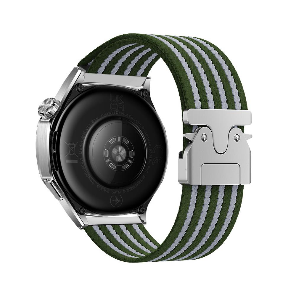 Honor Magic Watch / Watch 2 46 mm Uyumlu Naylon Dokuma Kumaş Kordon Premium Kayış Kilitli Toka Yeşil