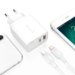 USB PD Hızlı Şarj Aleti Cihazı 3.4A Lightning PD Kablo 18W QC 3.0